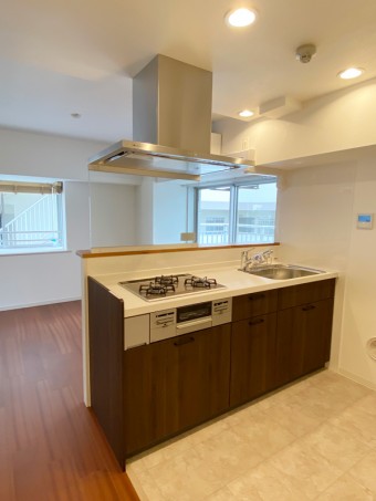 清楚なホワイトとシックなブラウンの調和が素敵な家　品川区S様邸